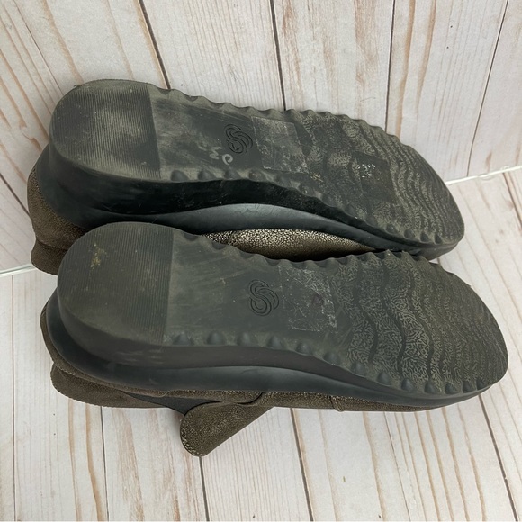 Clarks cloudSteppers bronze Tropic ankle comfort wedge booties size 10 - Picture 8 of 8